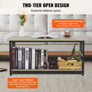 VEVOR 40" FARMHOUSE COFFEE TABLE RECTANGLE TABLE COMPARTMENT - GRAY/BLACK - Like New