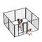 GENERIC 8 PANEL OCTAGON METAL PLAY PEN 23.6"X23.6" - BLACK - Brand New