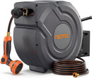 NEOTEC NEW RETRACTABLE GARDEN HOSE REEL 115 FT X 5/8" ANY LENGTH LOCK 9 - GRAY - Like New