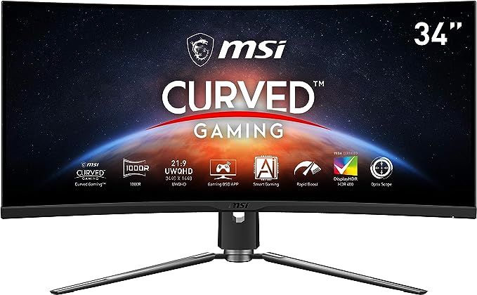 MSI MPG ARTYMIS 343CQR 34" 3440 x 1440 (UWQHD) Gaming Monitor - Black - Like New