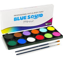 Blue Squid PRO Professional Face Painting Kit 12 Color Palette - B07T31FGYL - Brand New