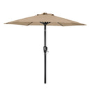 SIMPLE DELUXE 7.5FT PATIO UMBRELLA OUTDOOR TABLE MARKET YARD UMBRELLA - TAN - Like New