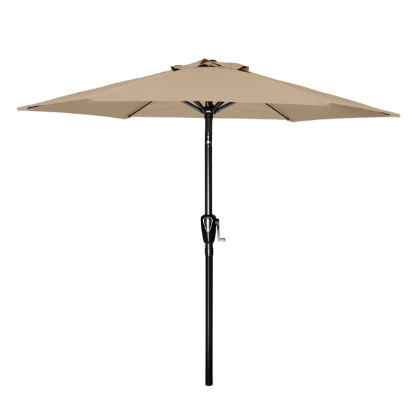 SIMPLE DELUXE 7.5FT PATIO UMBRELLA OUTDOOR TABLE MARKET YARD UMBRELLA - TAN - Like New