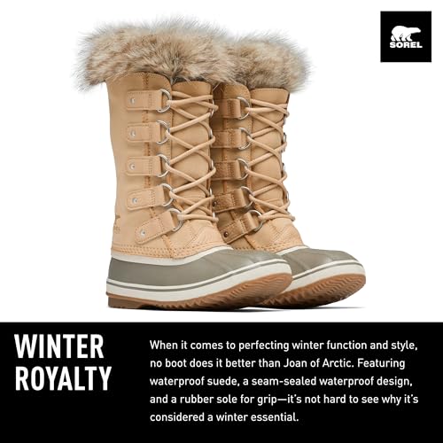 NL5203-209 SOREL WOMEN'S JOAN OF ARCTIC WATERPROOF BOOT CERAMIC/GUM SIZE 9 - Like New