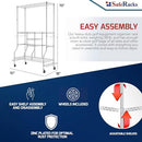 SAFERACKS GOLF EQUIPMENT ORGANIZER RACK GOLF BAG STORAGE RACK GARAGE - SILVER - Like New