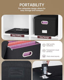 Oterri 2 Pack File Storage Organizer with Lid, Portable File Box, Black - Brand New
