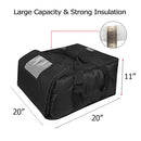 YOPRAL Insulated Food Delivery Bag Pizza Box Professional Warmer Carrier - Black - Brand New