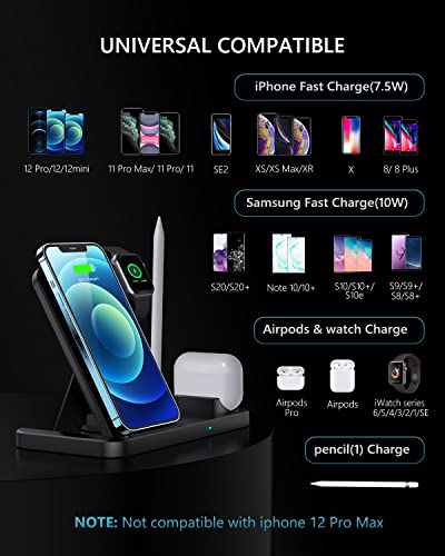 Qi-EU Wireless Charger 4 in 1 Fast Wireless Charging Apple Watch Airpods Pro - Like New