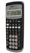 TEXAS INSTRUMENTS BA II PLUS FINANCIAL CALCULATOR, BLACK MEDIUM - Like New