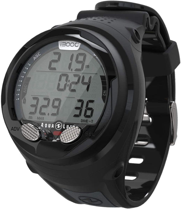AQUALUNG AQUA LUNG I300C WRIST MOUNT COMPUTER - BLACK - Like New
