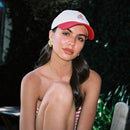 FRASIER STERLING EMBROIDERED SAILBOAT CAP - CREAM / RED - Brand New