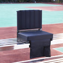 SWEET HOME COLLECTION GRANDSTAND CHAIR FOLDING STADIUM SEAT WITH BACK - BLACK - Like New