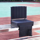 SWEET HOME COLLECTION GRANDSTAND CHAIR FOLDING STADIUM SEAT WITH BACK - BLACK - Like New