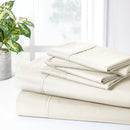 BIBB HOME 2000 COUNT 6-PIECE BAMBOO SHEET SET WITH SNUG GRIP QUEEN SIZE - CREAM - Like New