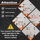 SOCTONE TELESCOPING LADDER, 20.3FT ALUMINUM LIGHTWEIGHT EXTENSION - SILVER - Like New