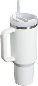 STANLEY QUENCHER H2.0 TUMBLER WITH HANDLE AND STRAW 40 OZ 10-12574-001 - FROST - Like New