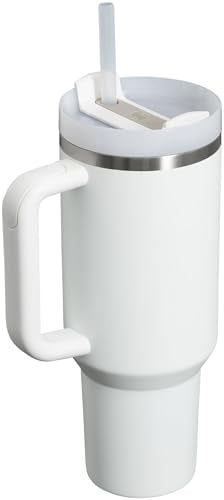 STANLEY QUENCHER H2.0 TUMBLER WITH HANDLE AND STRAW 40 OZ 10-12574-001 - FROST - Like New