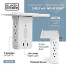 BLACK AND DECKER WALL TAP SURGE PROTECTION 6 -OUTLET 1020 JOULES- WHITE - Like New
