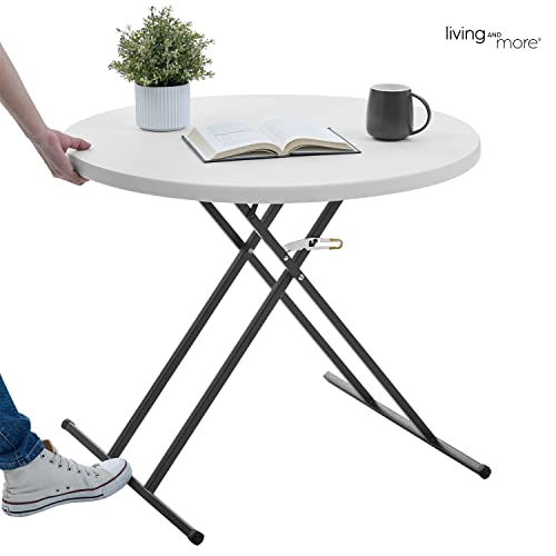 LIVING AND MORE ROUND TABLE 32" X - WHITE - Like New