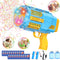 BMONATY Bubble Machine Automatic Bubble Gun for Kid Rocket Bubbles - BLUE - Like New