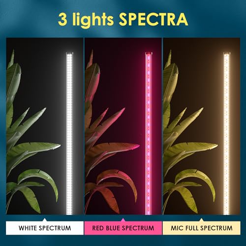 2 Pack Grow Lights for Indoor Plants, 6000K 243 LEDs Light, 45in High - Black - Like New