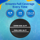 Blue Wave 8-Year 28-ft Round Above Ground Pool Winter Cover - Like New