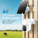 NOAHEYE 4G LTE CELLULAR SOLAR SECURITY CAMERA WIRELESS OUTDOOR NO WIFI WHITE - Like New