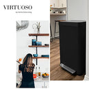 Home Zone Living 18.5 Gallon Large Capacity Kitchen Trash Can - Black - Brand New