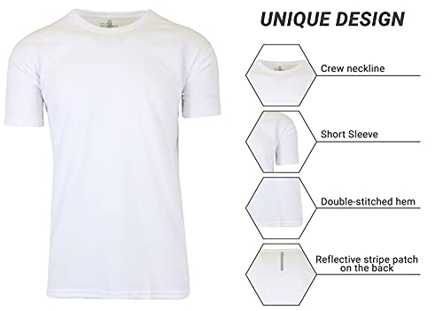 GALAXY BY HARVIC MEN MALE PERFORMANCE ACTIVE SHORT SLEEVE MUSCLE TEE WHITE M - Brand New