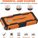 AUTOWN CAR JUMP STARTER 21000MAH 1000A PEAK 12V PORTABLE POWER PACK - ORANGE - Like New