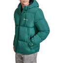 CHAMPION MEN'S QUILTED FULL-ZIP HOODED PUFFER JACKET XL RAIN FOREST GREEN - Like New