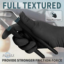 FINITEX BLACK NITRILE DISPOSABLE GLOVES, 5MIL Nitrile Powder-Free, MEDIUM - Brand New