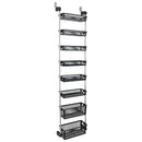 SMART DESIGN 8-TIER OVER THE DOOR HANGING PANTRY ORGANIZER BLACK 8005130-BLK - Like New