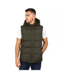 GALAXY MEN'S HEAVYWEIGHT HOODED PUFFER VEST - SIZE: MEN XL - OLIVER - Like New
