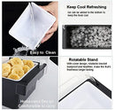 KNC Food & Condiment Dispenser Caddy, 4 Compartment Garnish, Caddy, B0B9KQDKMX - Brand New