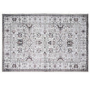 BIBB HOME 4FTX6FT WASHABLE FLANNEL PRINTED AREA RUG LATEX BACK - IVORY GRACE - Brand New