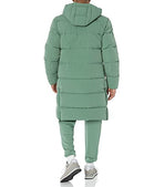 AMAZON ESSENTIALS MENS HOODED LONG PUFFER COAT - SIZE: MEN S - GREEN - Brand New