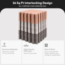 BalanceFrom 36-Pack 12x12 EVA Interlocking Foam Mat, Cream/Beige/Gray - Brand New