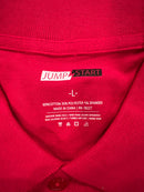 JUMP START MEN'S MODERN FIT LONG SLEEVE POLO SHIRT - SIZE: L - RED - Brand New