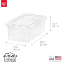 IRIS USA 20-Pack 6 Qt Storage Bins with Lids, Clear, Stackable B07DFBSTFR - Brand New