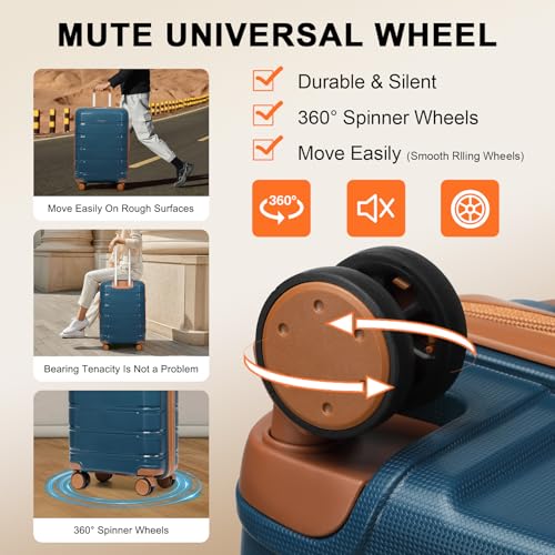 Joyway Carry On Luggage 5 Piece Sets， Lightweight Rolling Hardside Travel - Like New