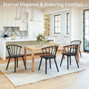 LUE BONA BLACK DINING CHAIRS, SET OF 2, Semicircular Backrest Farmhouse - BLACK - Like New