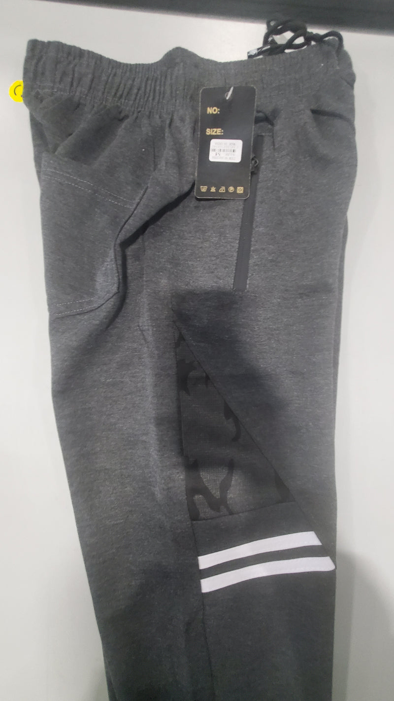 G-MAN MEN'S FASHION JOGGERS DRAW STRING SPORTS SWEAT PANTS - SIZE M - LIGHT GRAY - Brand New