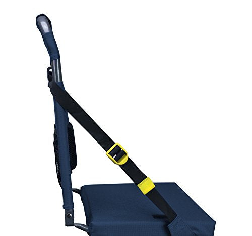 GCI OUTDOOR BLEACHERBACK LUMBAR STADIUM SEAT WITH PADDED BACKREST - NAVY - Like New
