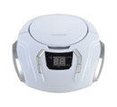 PROSCAN PRCD261 PORTABLE CD RADIO BOOMBOX WITH AM/FM RADIO - WHITE - Like New