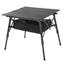 ARROWHEAD OUTDOOR 39" ALU FOLDING CAMP ROLL UP TABLE, HEIGHT ADJUSTABLE - BLACK - Like New