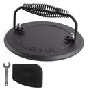 CUISINEL GRILL PRESS - CAST IRON BURGER - 7.5" ROUND PRE-SEASONED - BLACK - Like New