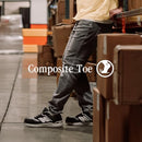 MUELEHBG NEW BALANCE MEN'S ELITE LITE ELECTRICAL HAZARD SHOES BLACK/GRAY 9.5 - Like New