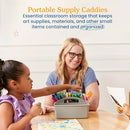 ECR4Kids 3-Compartment Small Storage Caddy Organizer 6-Pack Grey - Brand New