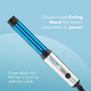 BabylissPRO Nano Titanium Professional Curling Wand, 1" Compact BNTMWUC - Blue Like New